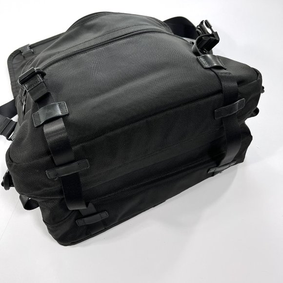 TUMI Alpha Expandable Travel Messenger Bag Black Crossbody Laptop Briefcase - Picture 9 of 16